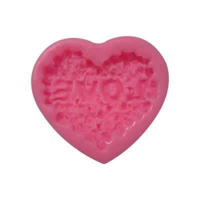 Molde De Silicona Corazón Love | Bartola Artística