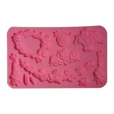 Molde De Silicona Adorno De Flores | Bartola Artística