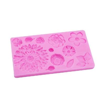 Molde De Silicona Flores Y Hojas | Bartola Artística