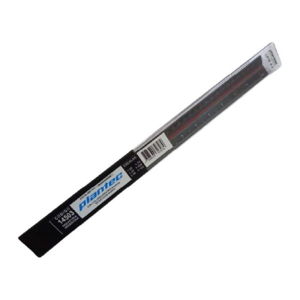 Escalímetro Plantec Negro 30 cm – Escalas Bajas (14503)