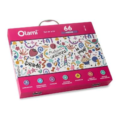 Valija De Arte Olami 66 Piezas (Rosa) | Bartola Artística