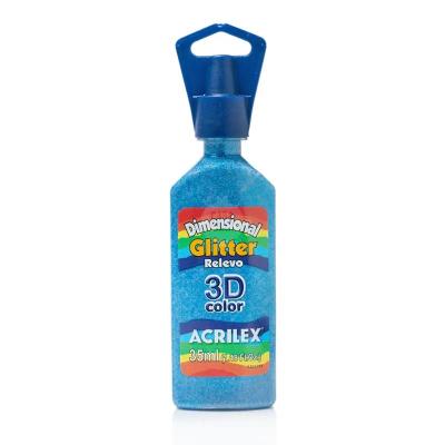 Pintura Dimensional Glitter 35 ml Acrilex | Relieve 3D con Brillo | Bartola Artística