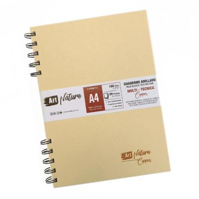 Cuaderno Anillado Copper A4 Tapa Dura 180 g x 20 Hojas | Bartola Artística