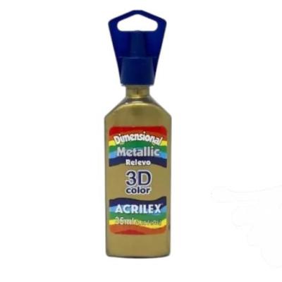 Pintura Dimensional Acrilex Metallic 35 ml | Efecto Relieve Metalizado | Bartola Artística