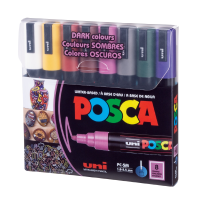 Marcador PC - 5M Dark Estuche X 8 Colores