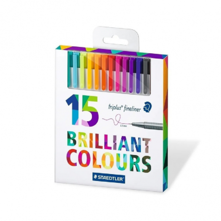 Microfibra Staedtler Fineliner Triplus 334 ( 0,3 mm ) X 15 Colores