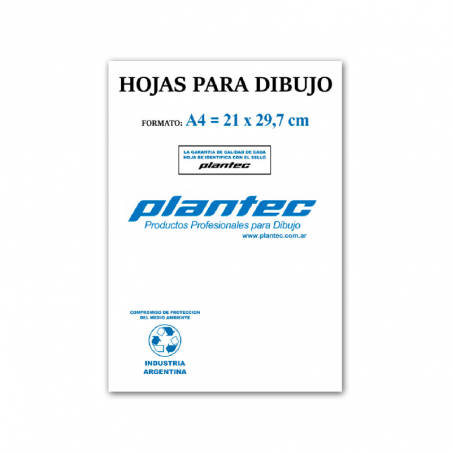 Papel Para Dibujo 106g Plantec A4 x 10 Hojas