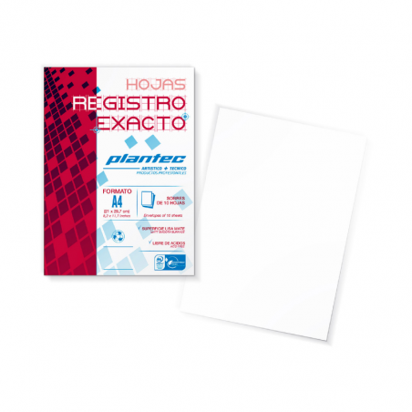Papel Registro Exacto 210 Grs Plantec A4 Por Unidad