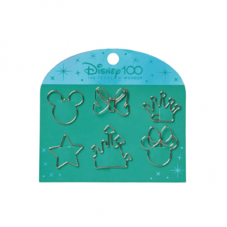 Paper Clips Con Forma Disney 100 Años Mooving X 6 Unidades