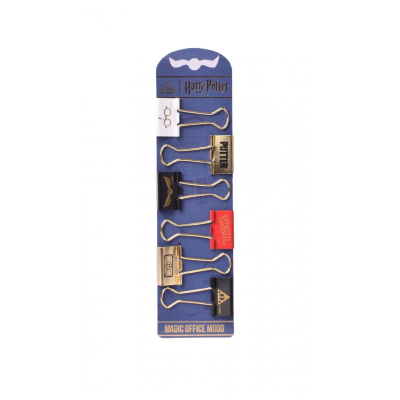 Binder Clips Harry Potter 25 Mm X 6 Unidades