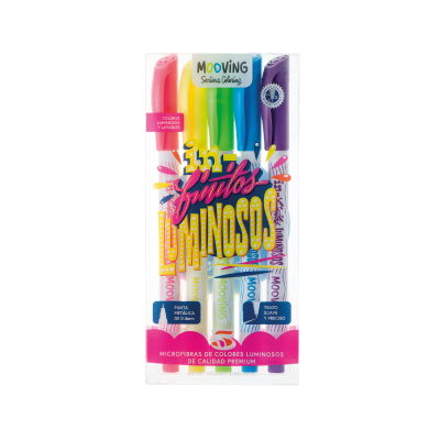 Microfibras Infinitos Luminosos X 5 Colores Neón