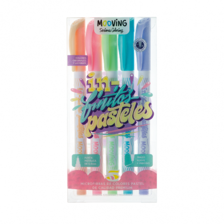 Microfibra Infinitos Pasteles Mooving X 5 Colores