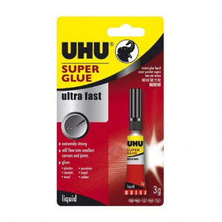 Pegamento Instantáneo Super Glue Uhu X 3 grs