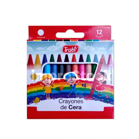 Crayón De Cera Trabi X 12 Colores