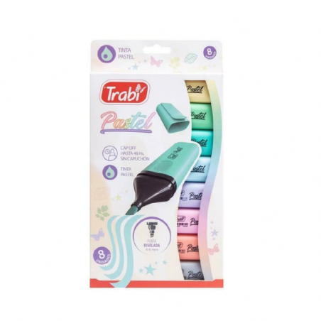 Resaltador Pastel Trabi X 8 Colores