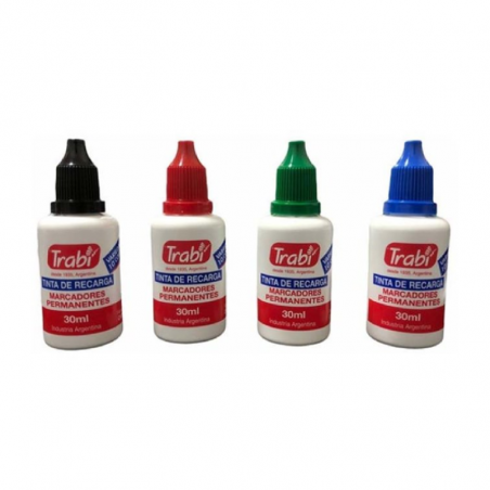 Tinta De Recarga Trabi Para Marcadores Permanentes X 30 Ml