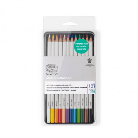 Lápices Acuarelables Winsor Lata X 12 Colores