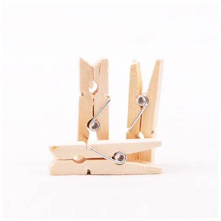 Broche De Madera Natural Cbx 25 Mm