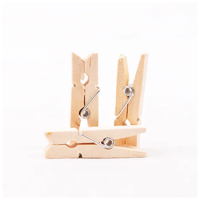 Broche De Madera Natural 35 Mm