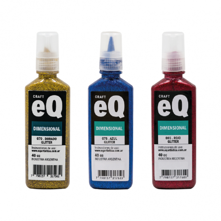 Pintura Dimensional Glitter Eq X 40 cc