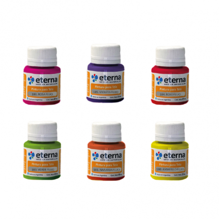 Pintura Para Tela Colores Fluo Eterna X 37 ml