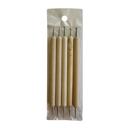 Set Bolillos Doble Punta X 5 Unidades