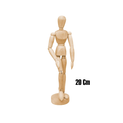 Muñeco Articulado De Madera 20 Cm