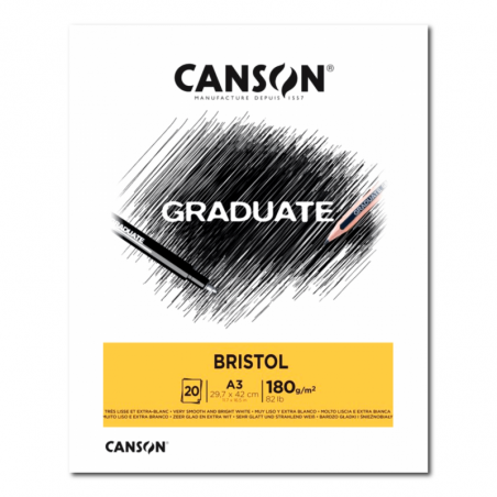 Block Bristol Graduare Canson X 20 Hjs 180 Grs A3